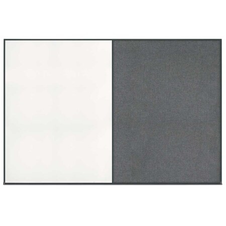 United Visual Products Enclosed Corkboard, 1 Door, 60"x36", 4" Fra UV3403-BRONZE-PEARL